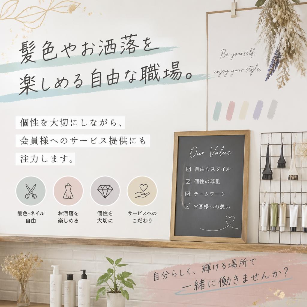 お洒落を楽しむ職場環境