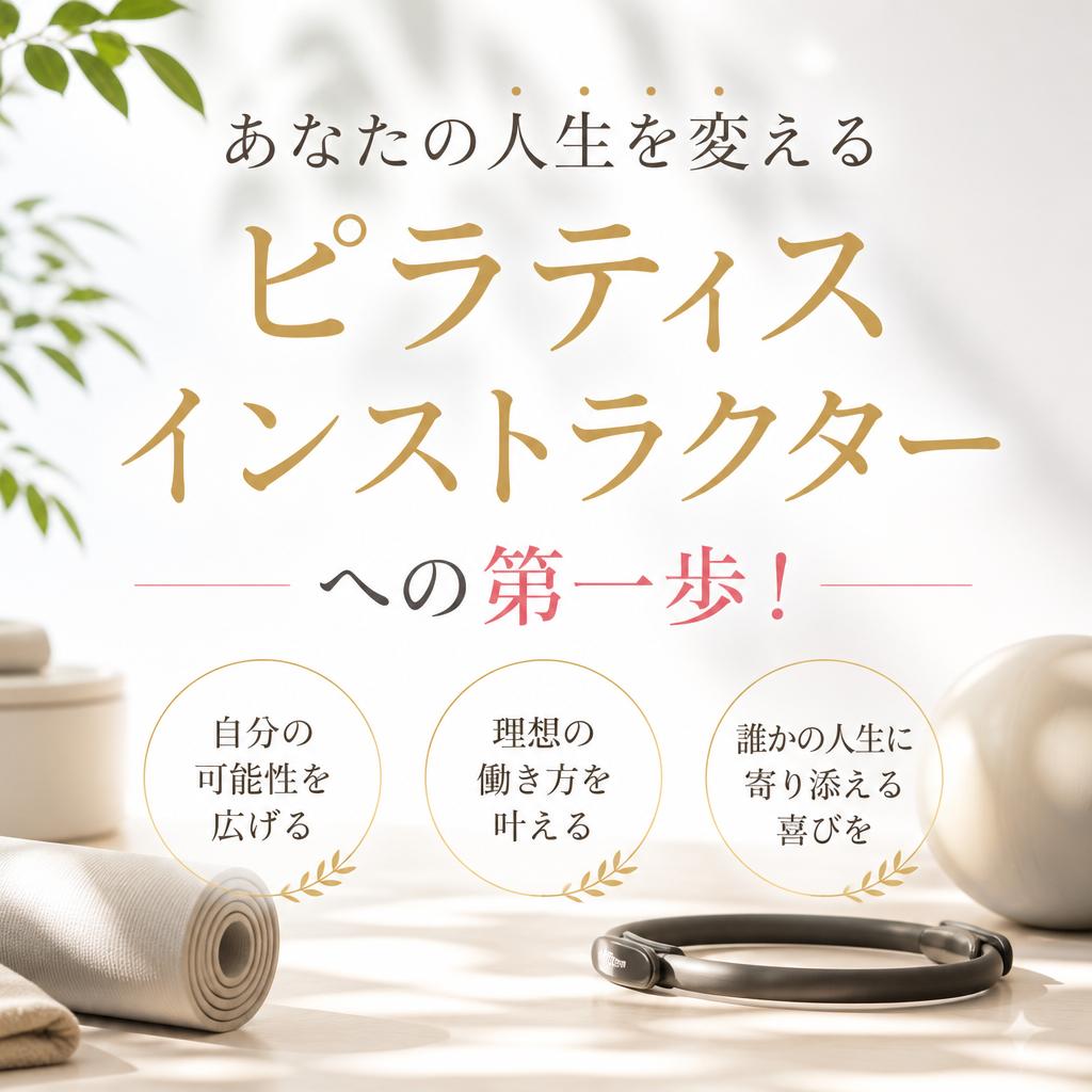 あなたの人生を変えるピラティスインストラクターへの第一歩！